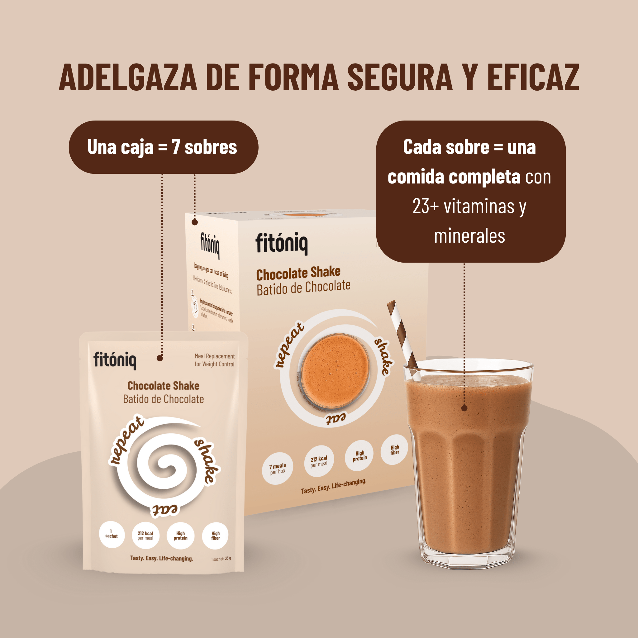Batido Sabor Chocolate Fitóniq - Fitóniq