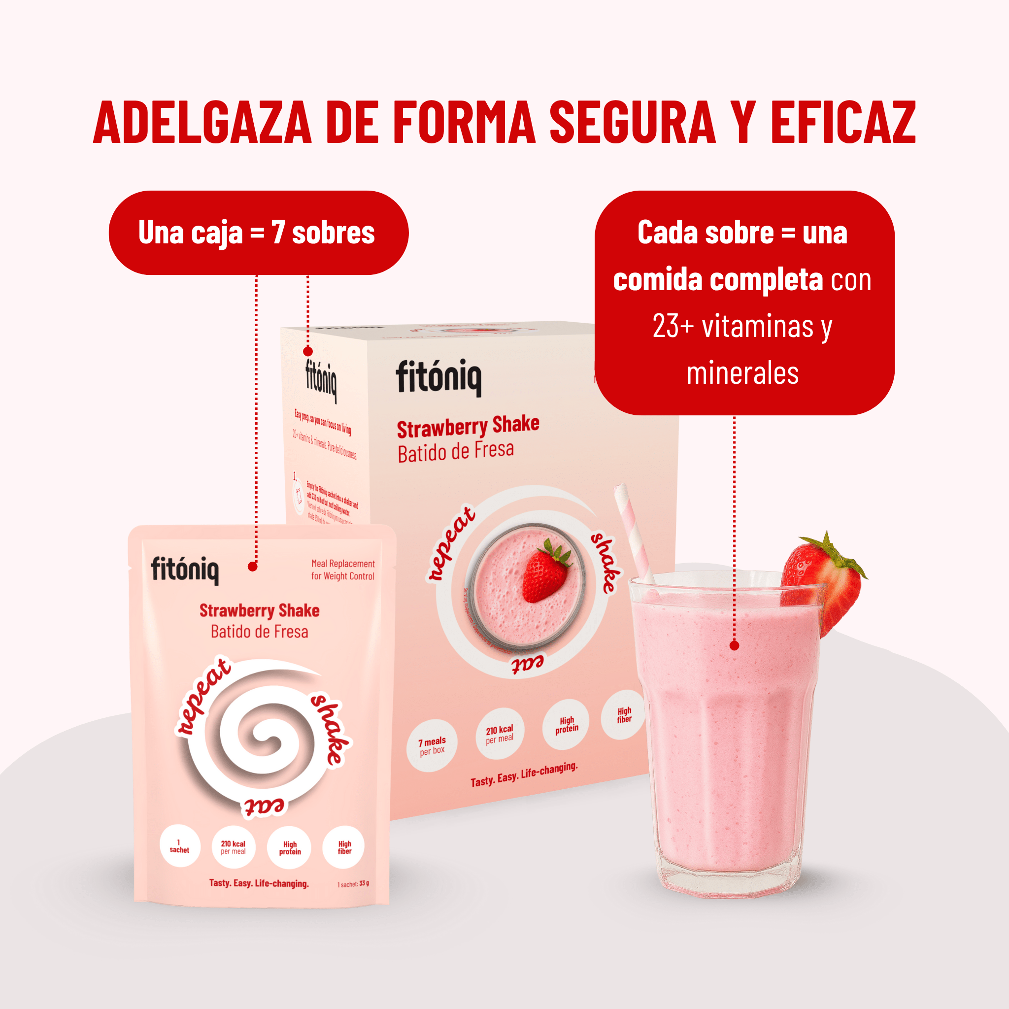 Batido Sabor Fresa Fitóniq - Fitóniq