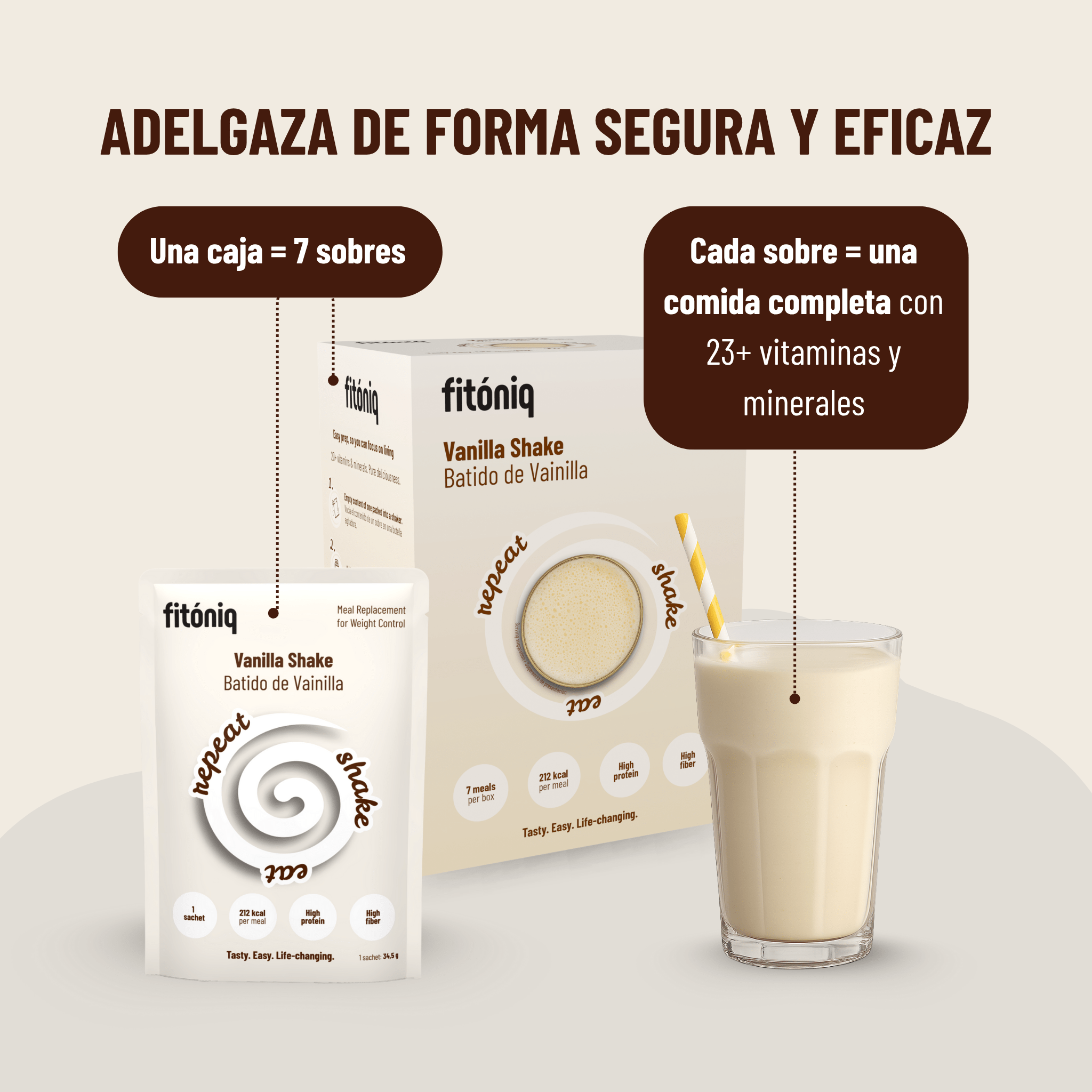Batido Sabor Vainilla Fitóniq - Fitóniq