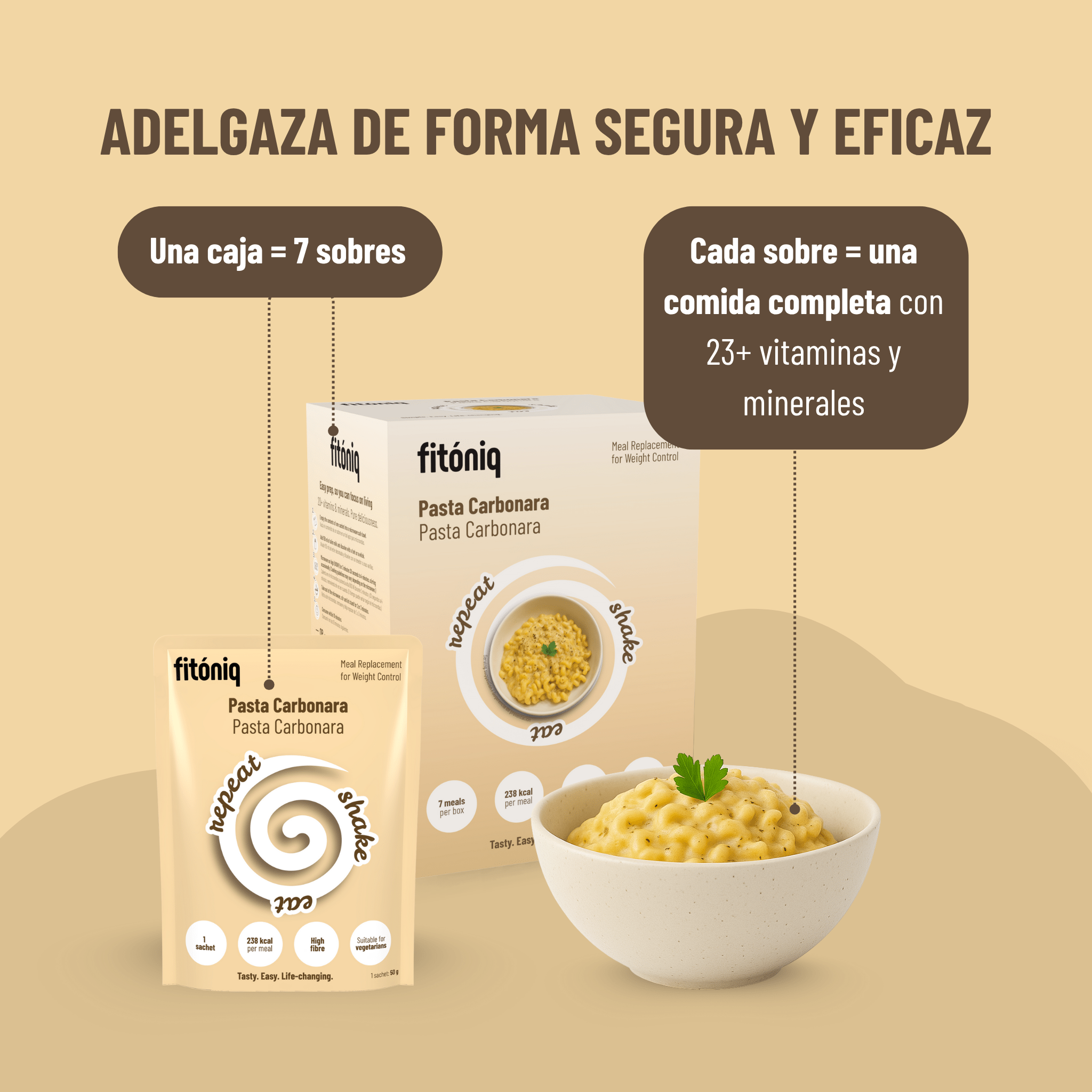 Pasta Carbonara Fitóniq - Fitóniq