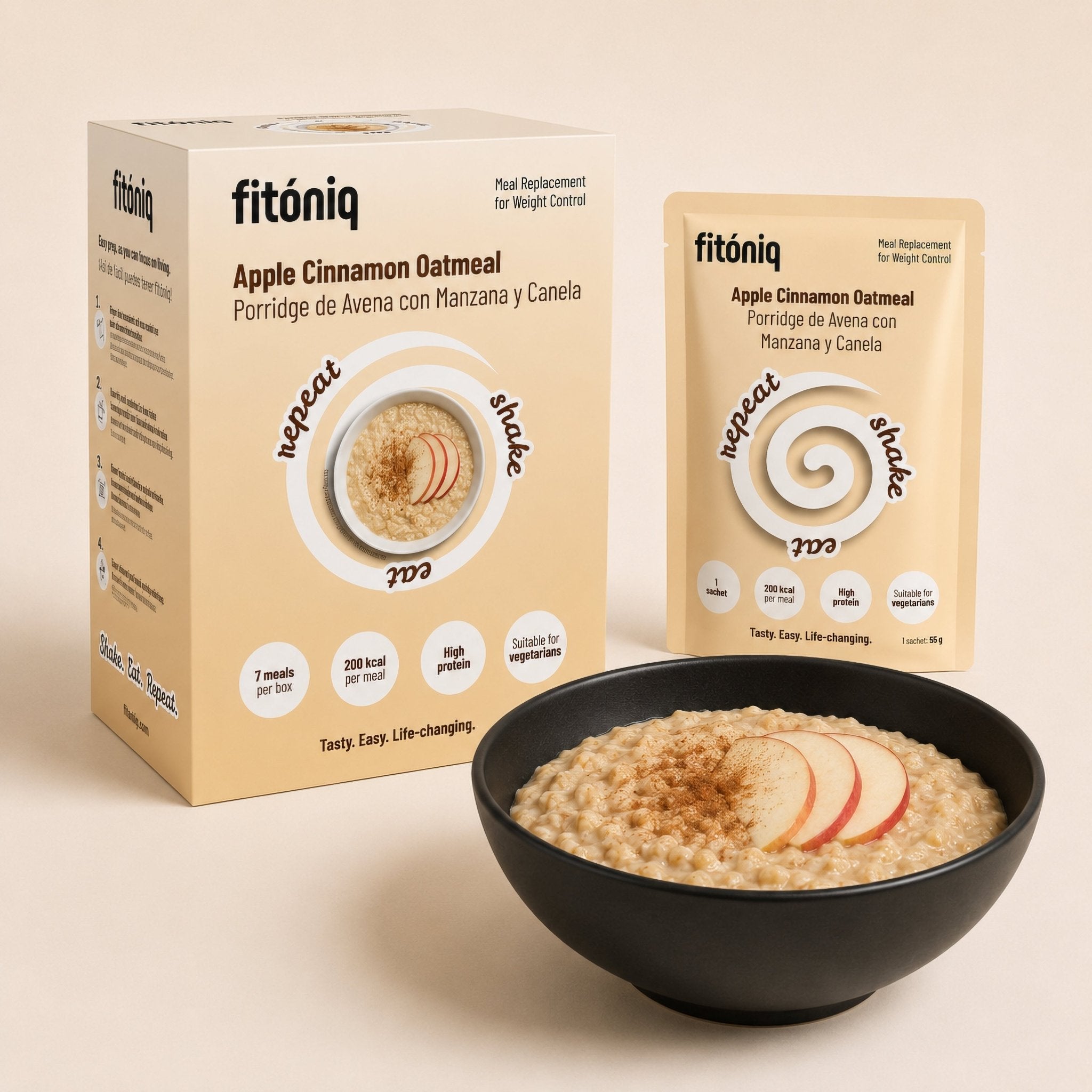 Porridge de Avena con Sabor de Manzana y Canela Fitóniq - Fitóniq