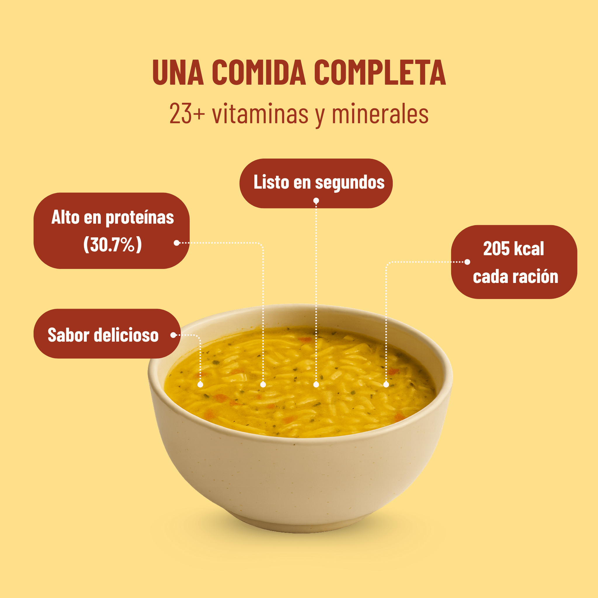 Sopa de Fideos con Sabor Curry de Pollo Fitóniq - Fitóniq